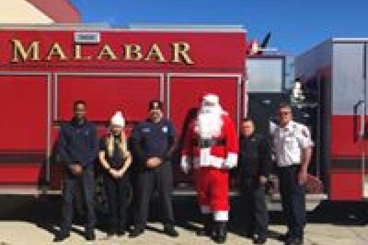 Santa Clause visits the Malabar Fire Department