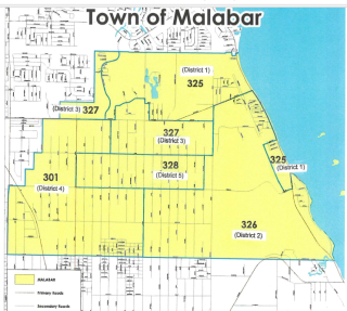 Map of Malabar Voting Districts